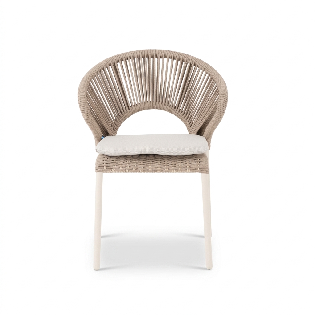Silla Holly en acabado Beige — vista frontal