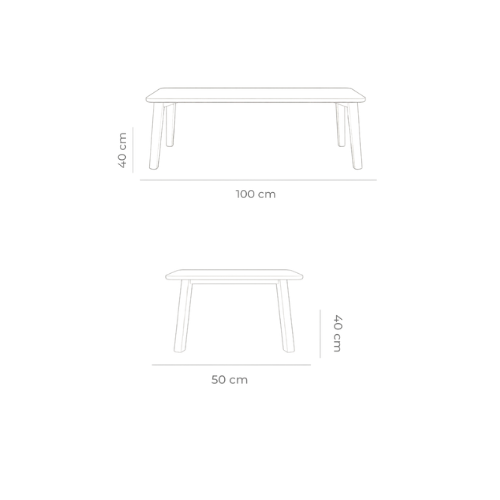 Dimensiones de la Mesa de Centro Aspen