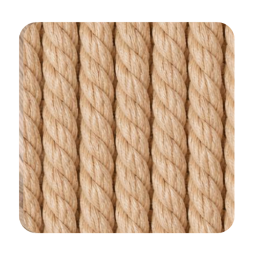 Acabado fibra/cuerda en beige