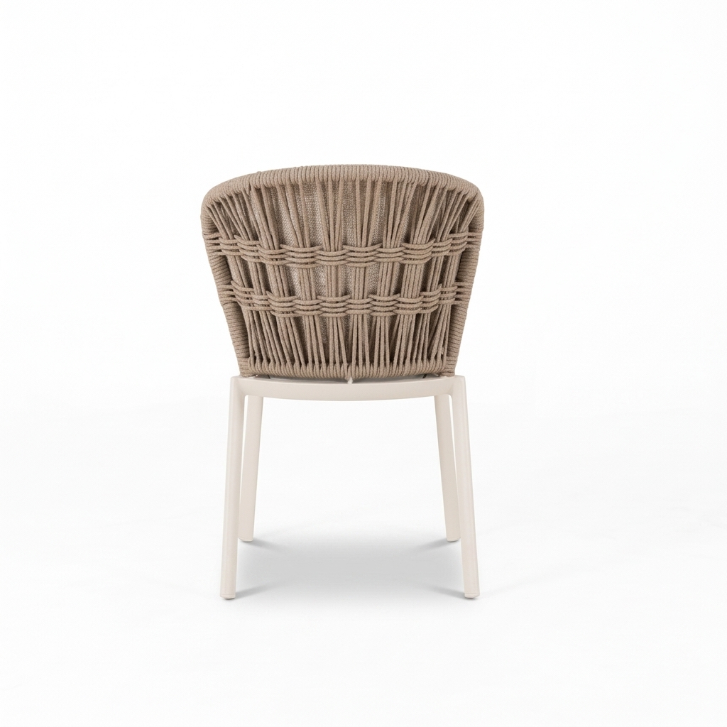 Silla Balena en acabado Beige — vista posterior