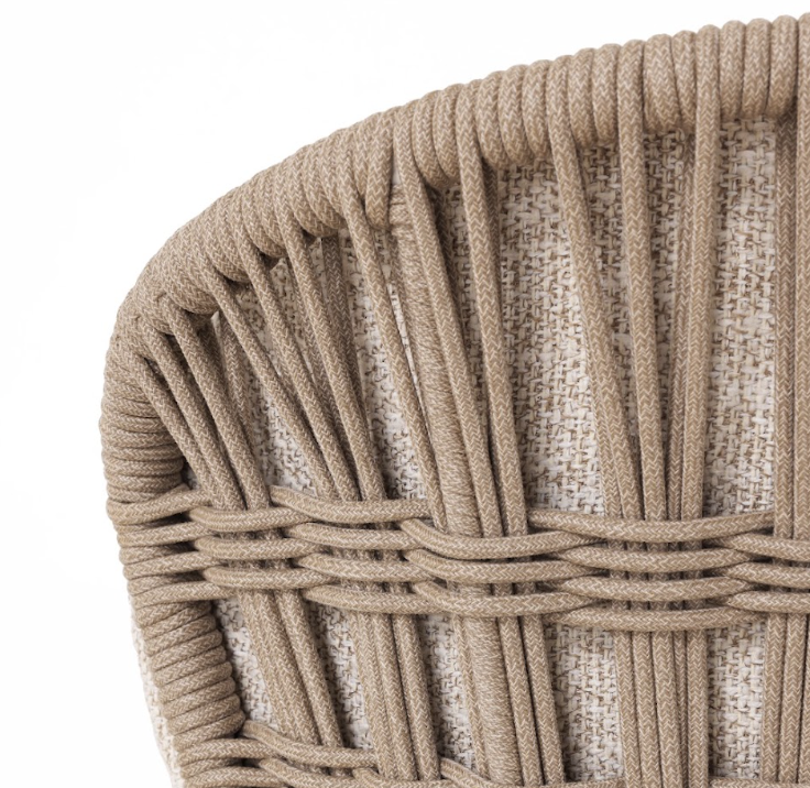 Silla Balena en acabado Beige — detalle del tejido de malla