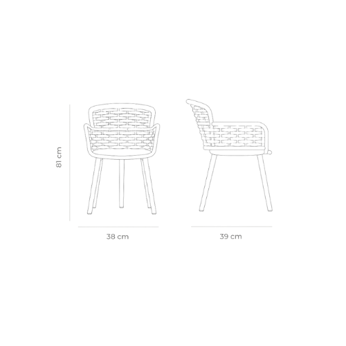 Dimensiones de la Silla EVA — 81 cm de altura