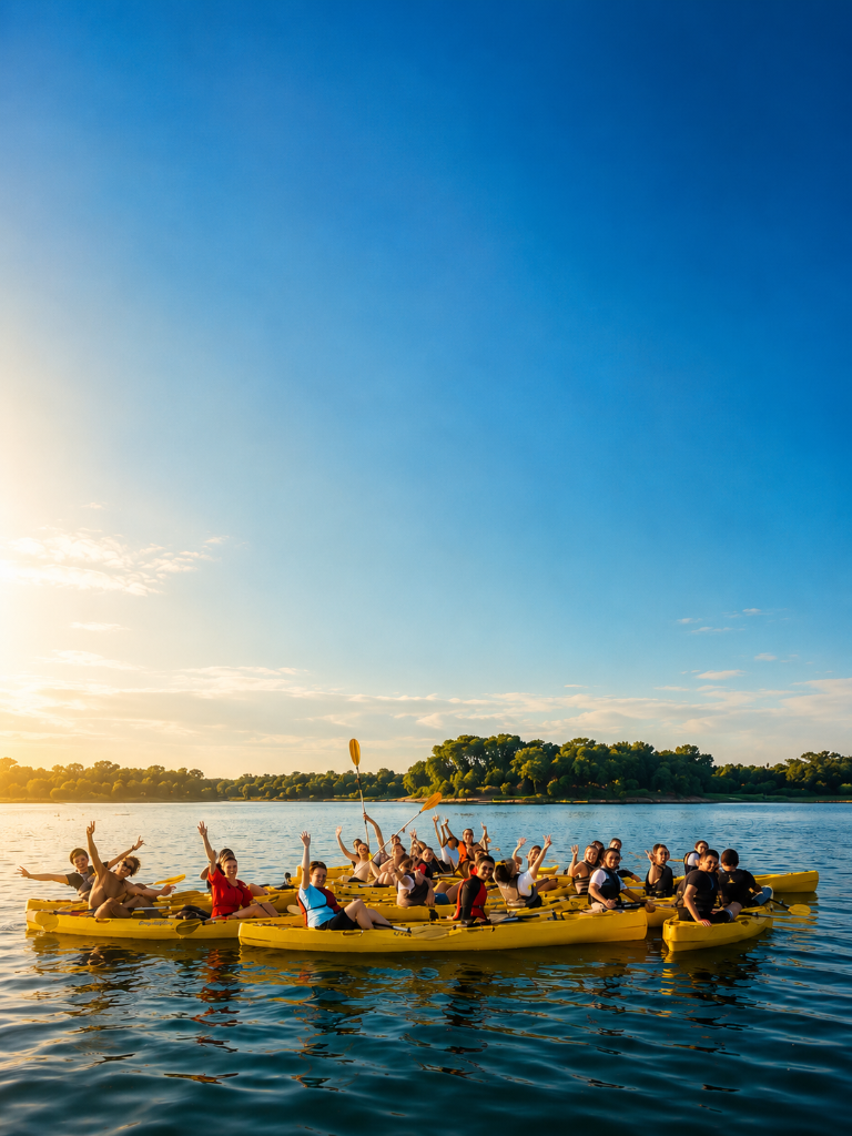 Team building kayaking activity