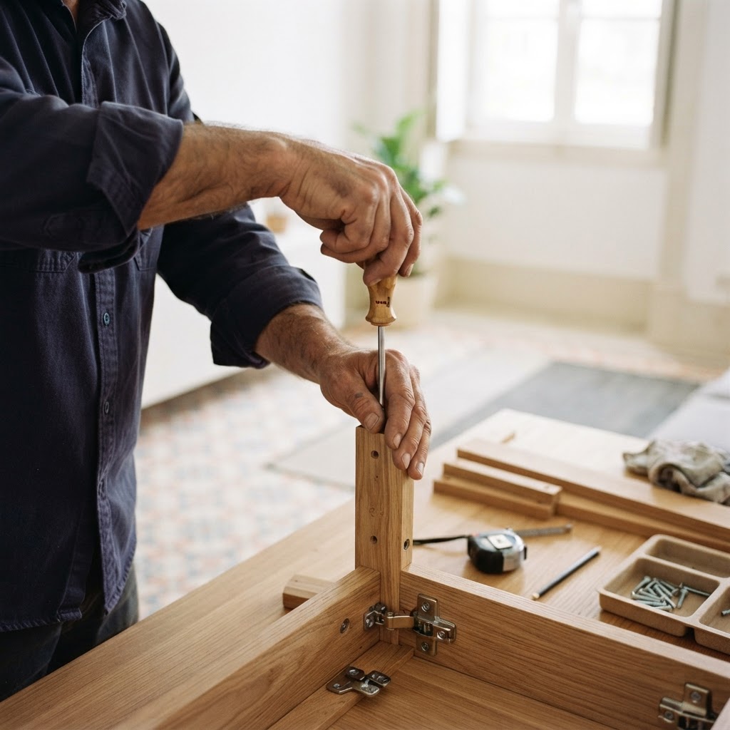 Carpintaria — imagem ilustrativa de um profissional a trabalhar