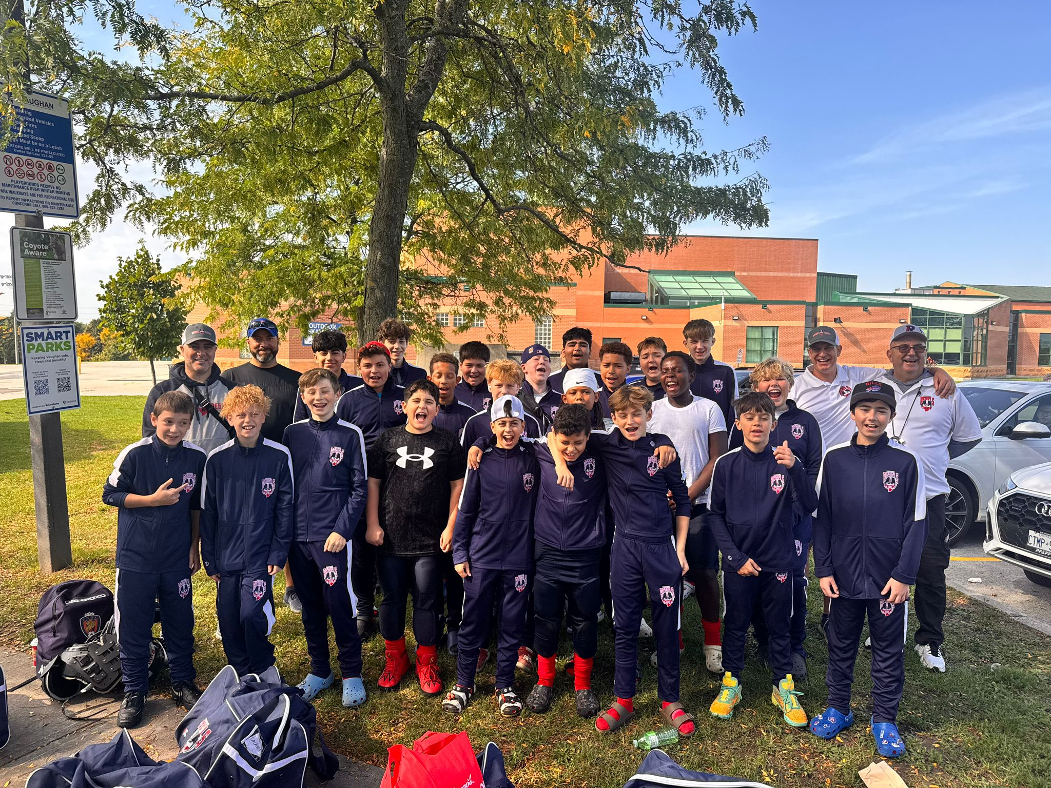 Fall Tackle team photo — North Toronto Sentinels youth tackle football