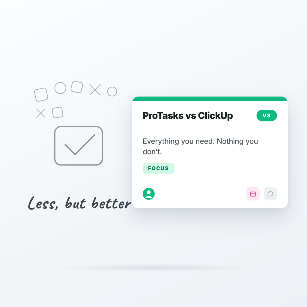 Cover image for blog post: ProTasks vs ClickUp: everything you need, nothing you don't