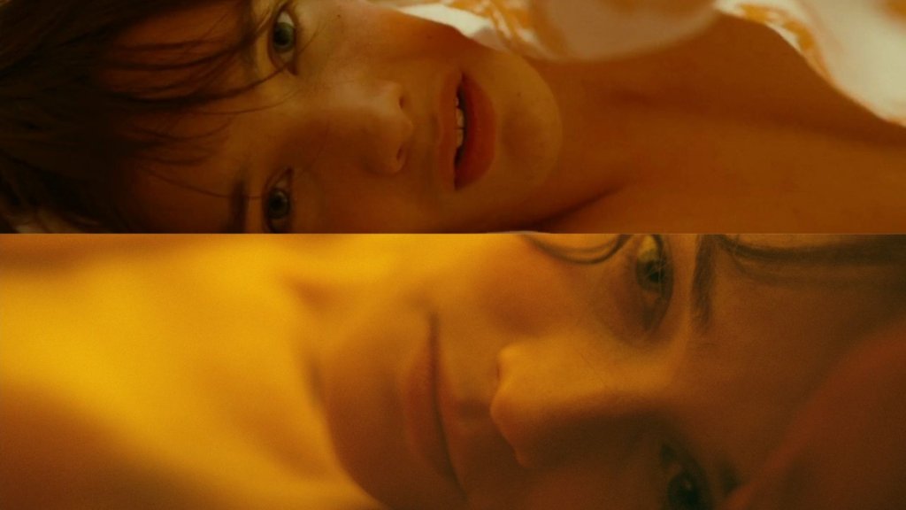 Split image of two women's faces