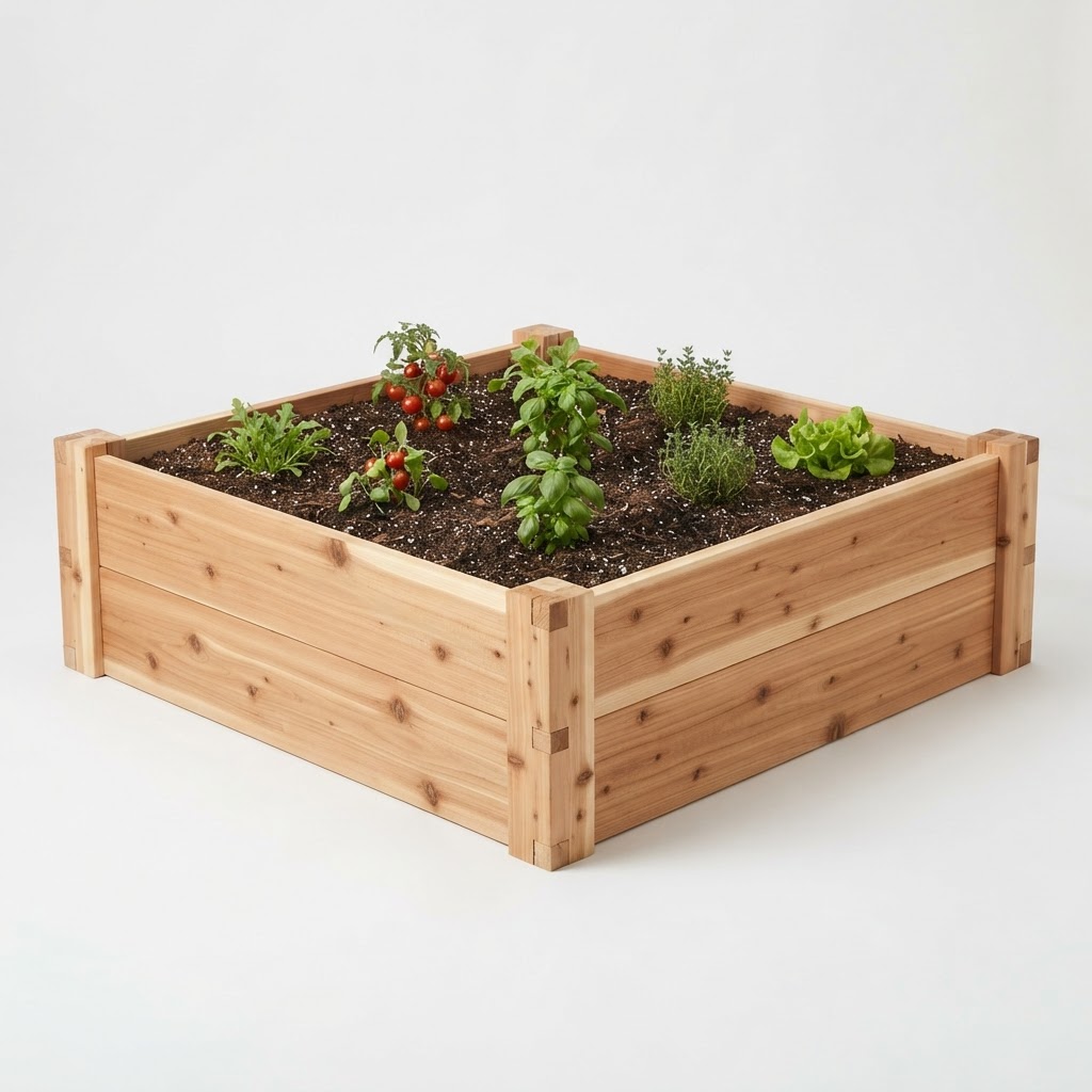 Greenes Fence Cedar Raised Garden Bed Kit