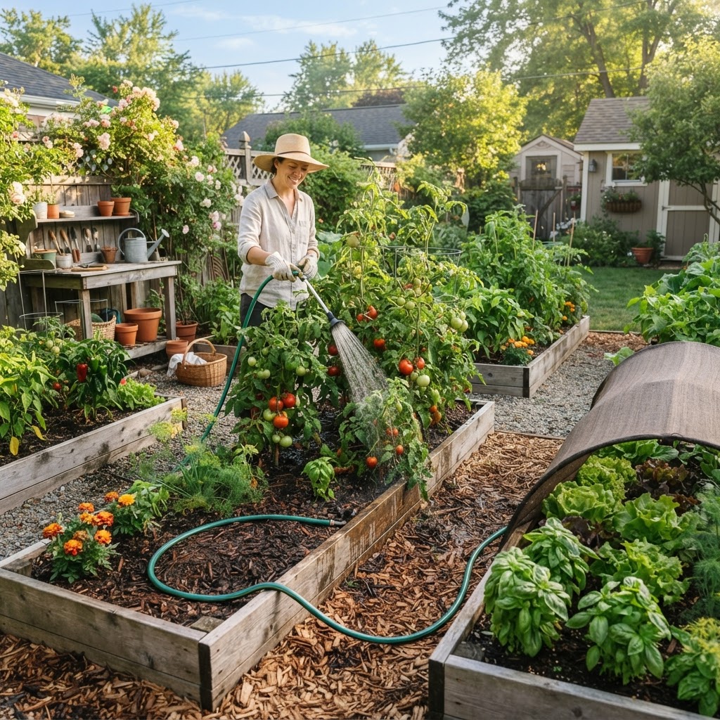 How to Keep Raised Bed Soil Moist in Summer: Simple Ways to Prevent Dry, Stressed Plants