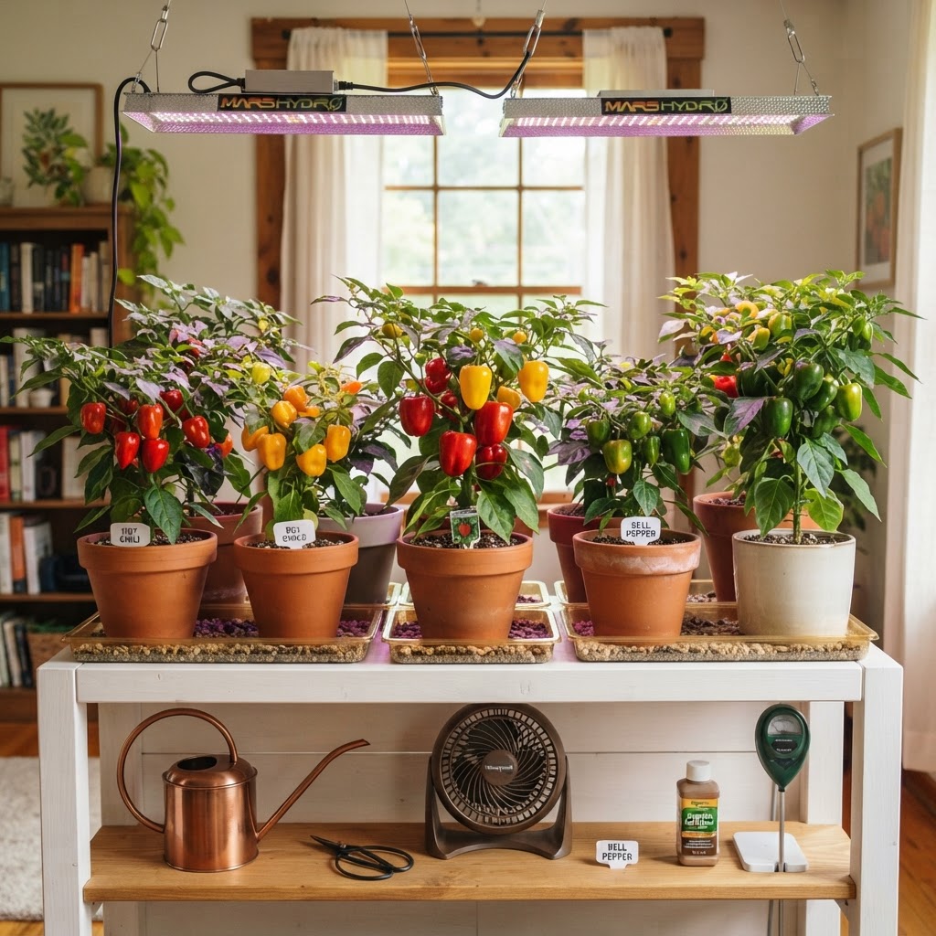 How to Grow Peppers Indoors Year Round: A Beginner-Friendly Guide