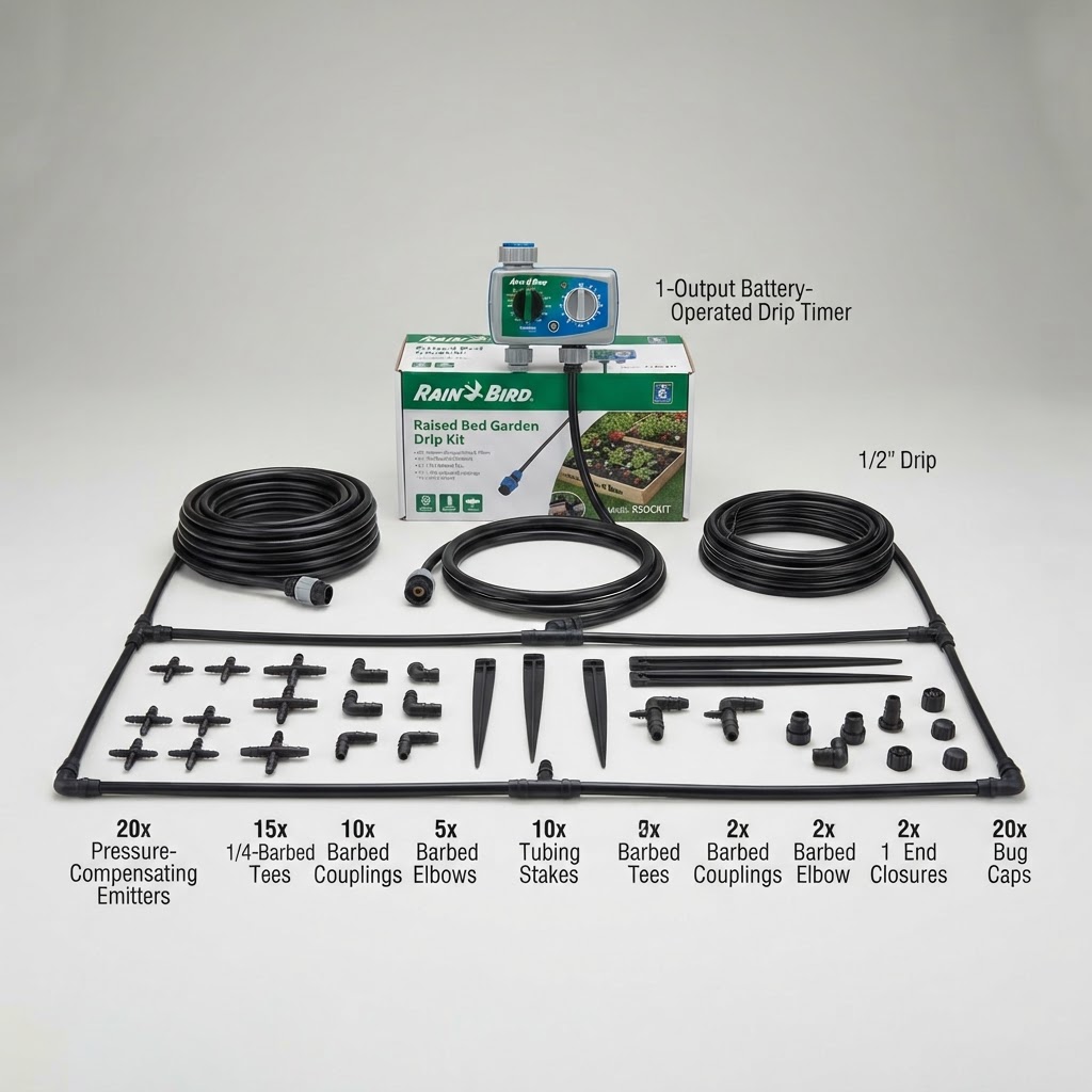 Rain Bird Raised Bed Garden Drip Kit