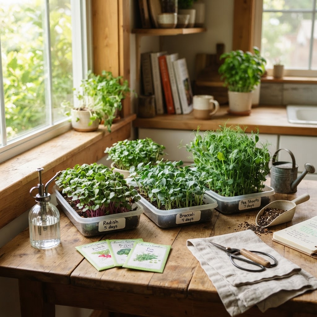 How to Grow Microgreens at Home for Beginners: Easy Step-by-Step Guide