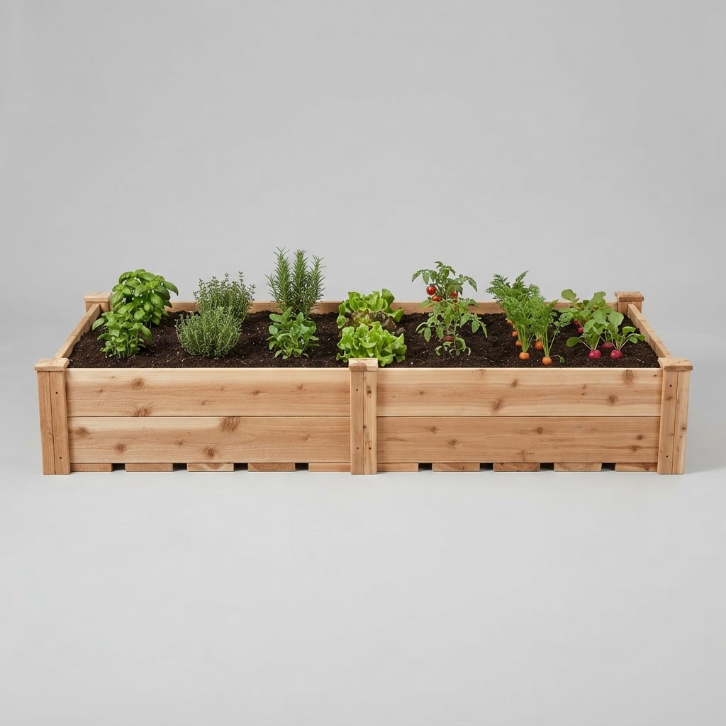 Best Choice Products 8x2ft Wooden Raised Garden Bed