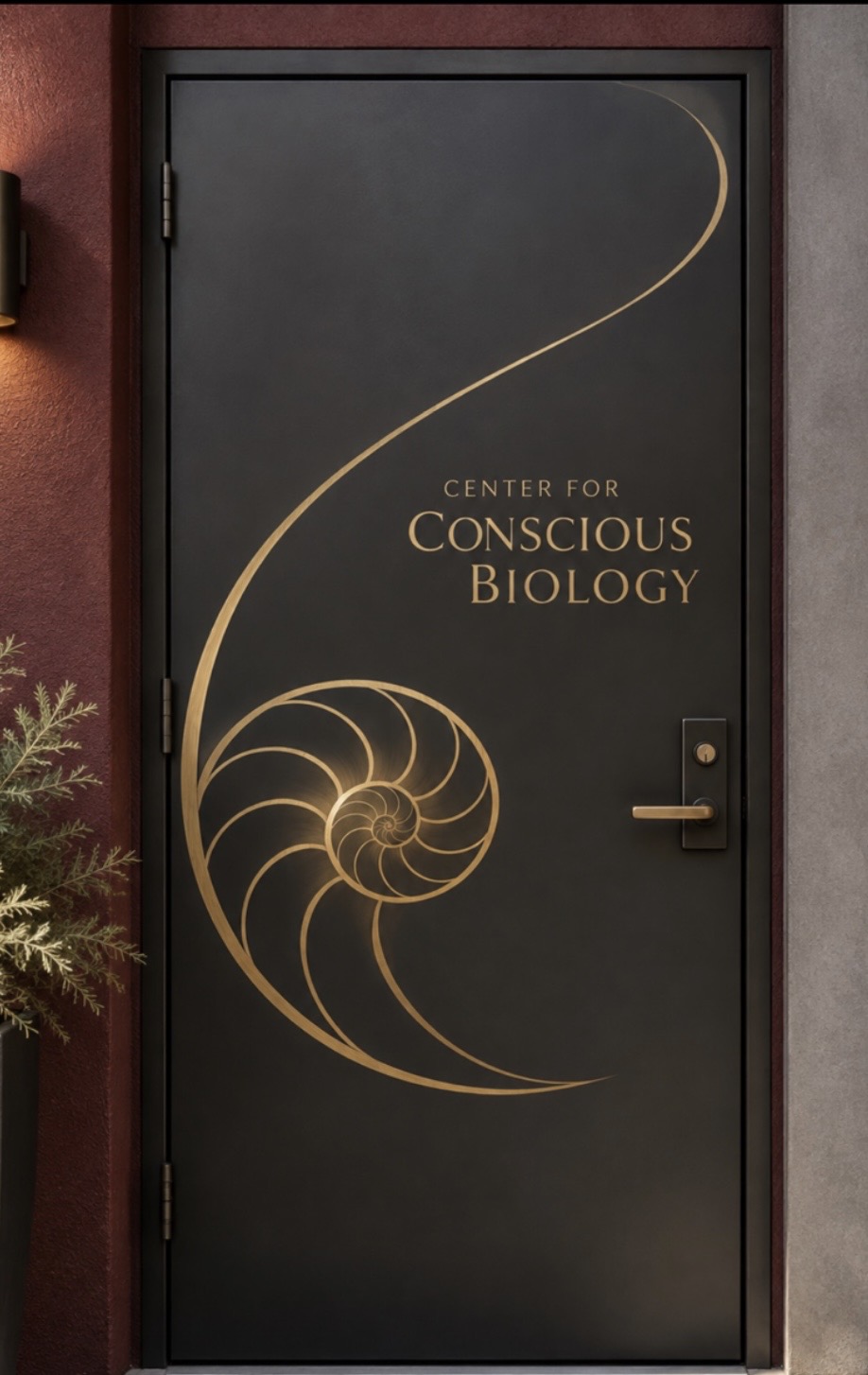 Center for Conscious Biology door