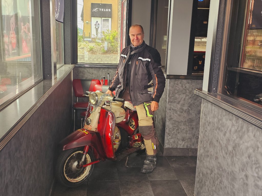 Peter with vintage bike