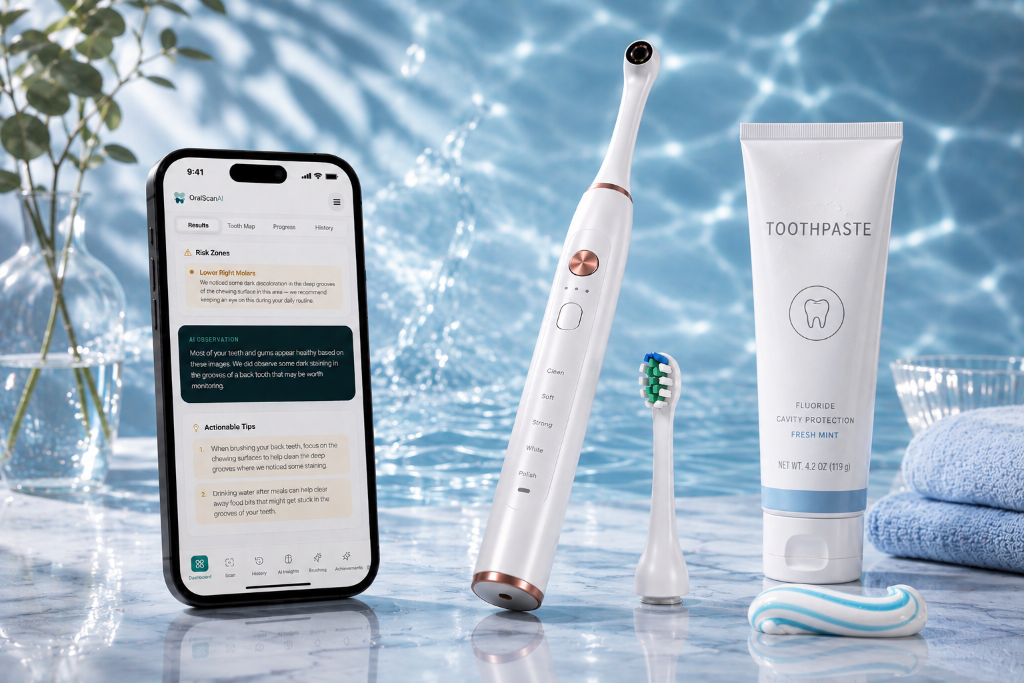 OralScan AI smart toothbrush and app