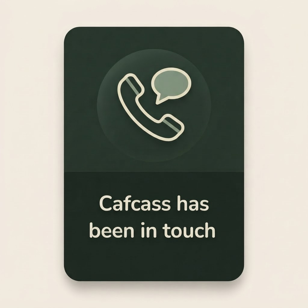 Cafcass has been in touch