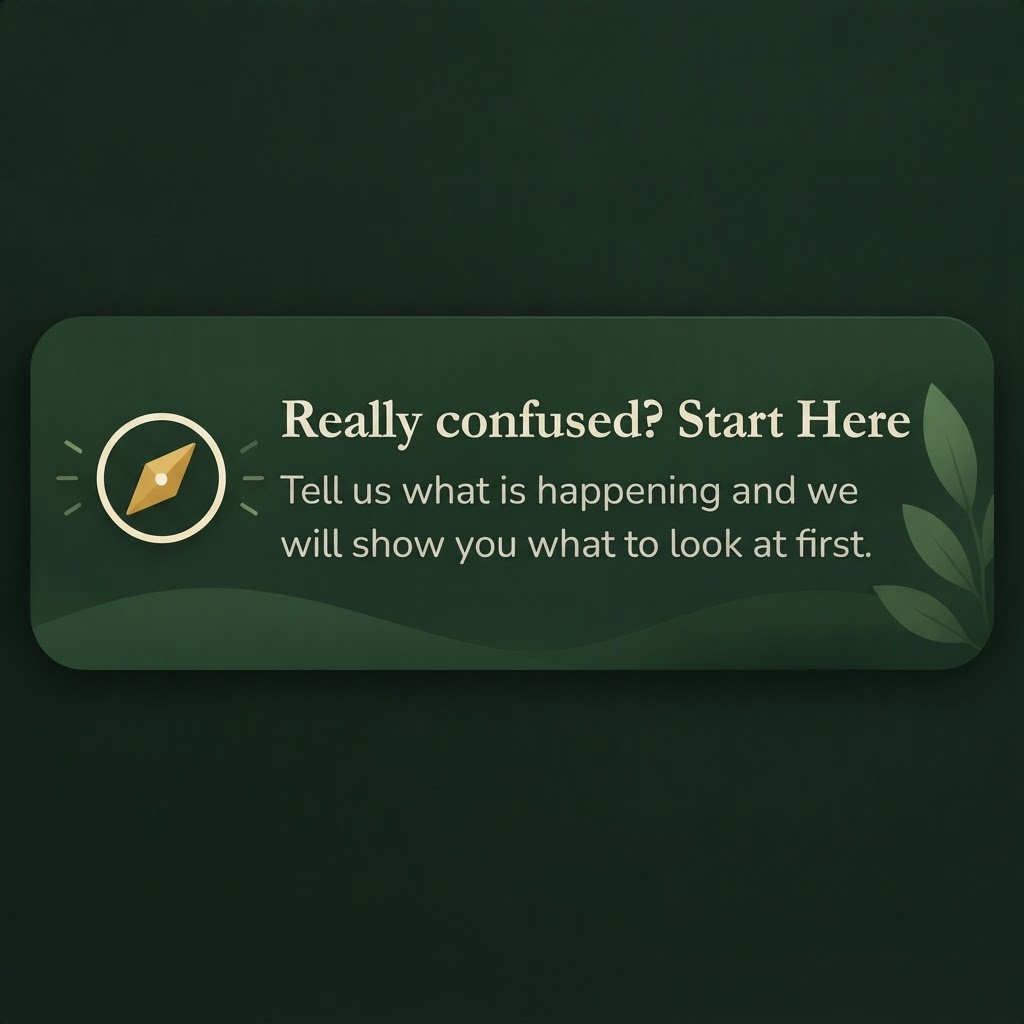 Really confused? Start Here. Tell us what is happening and we will show you what to look at first.