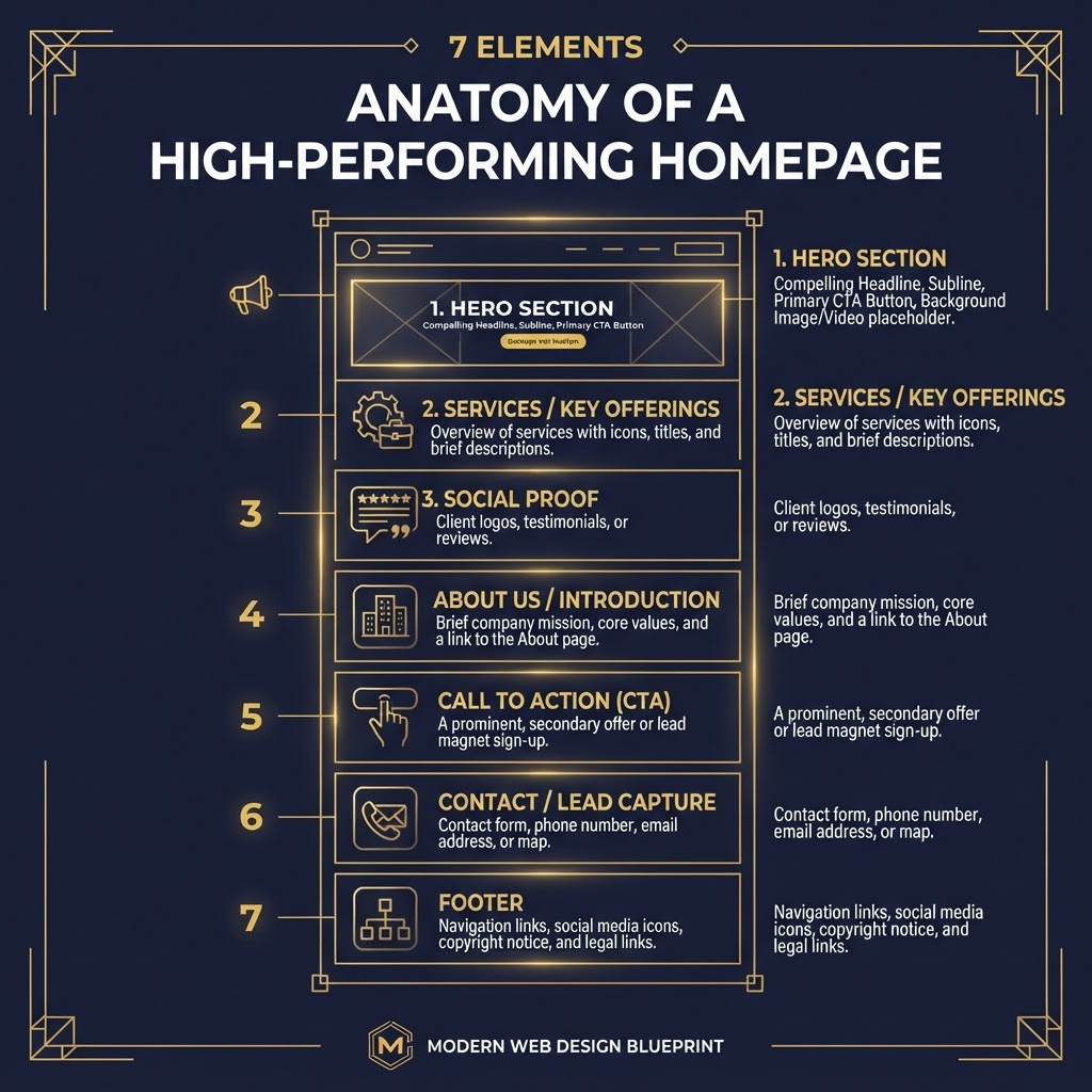 The Anatomy of a Homepage That Converts: 7 Elements Every Service Business Needs