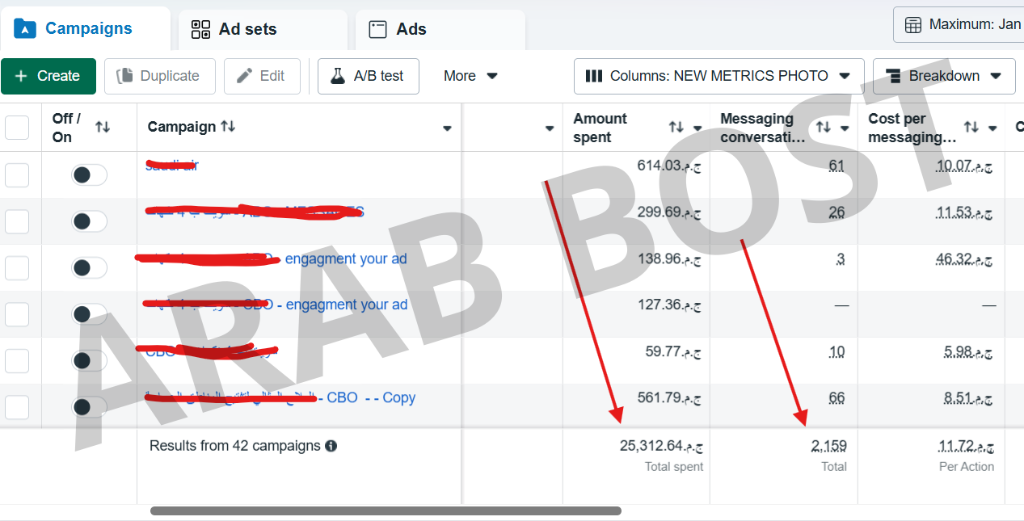 Meta Ads - 42 حملة