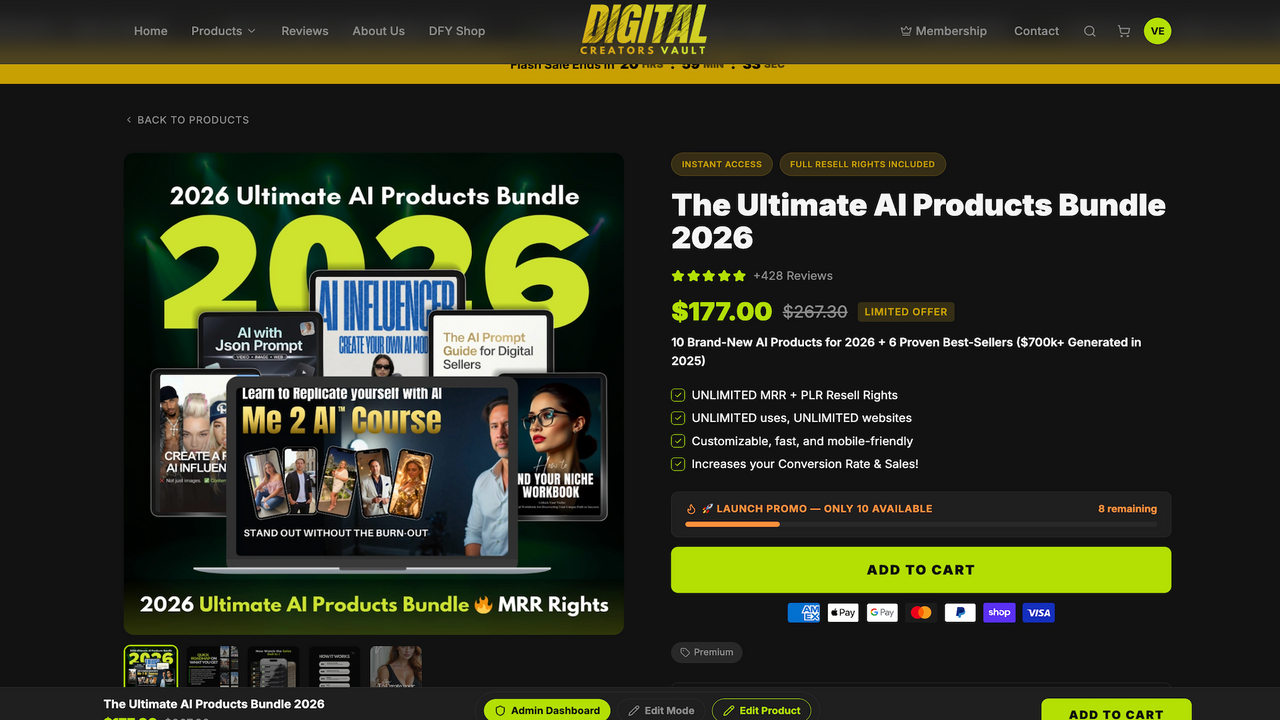Digital Creators Vault template preview