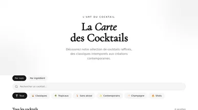 Mixology Atelier template preview
