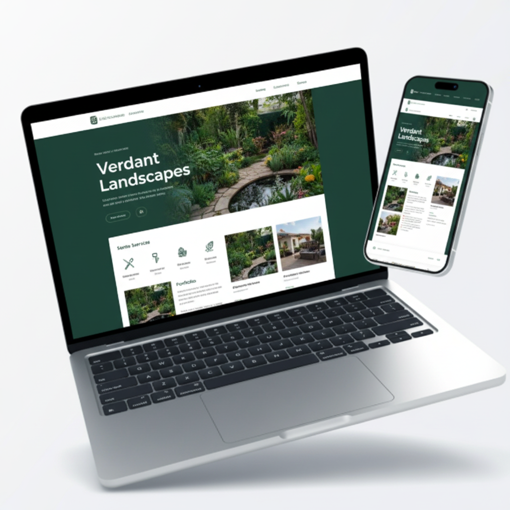 Paisajista website mockup
