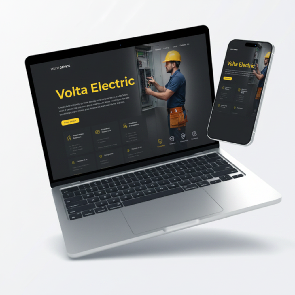 Electricista website mockup