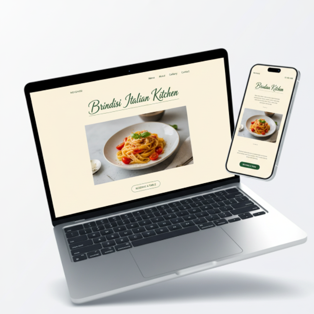 Restaurante website mockup