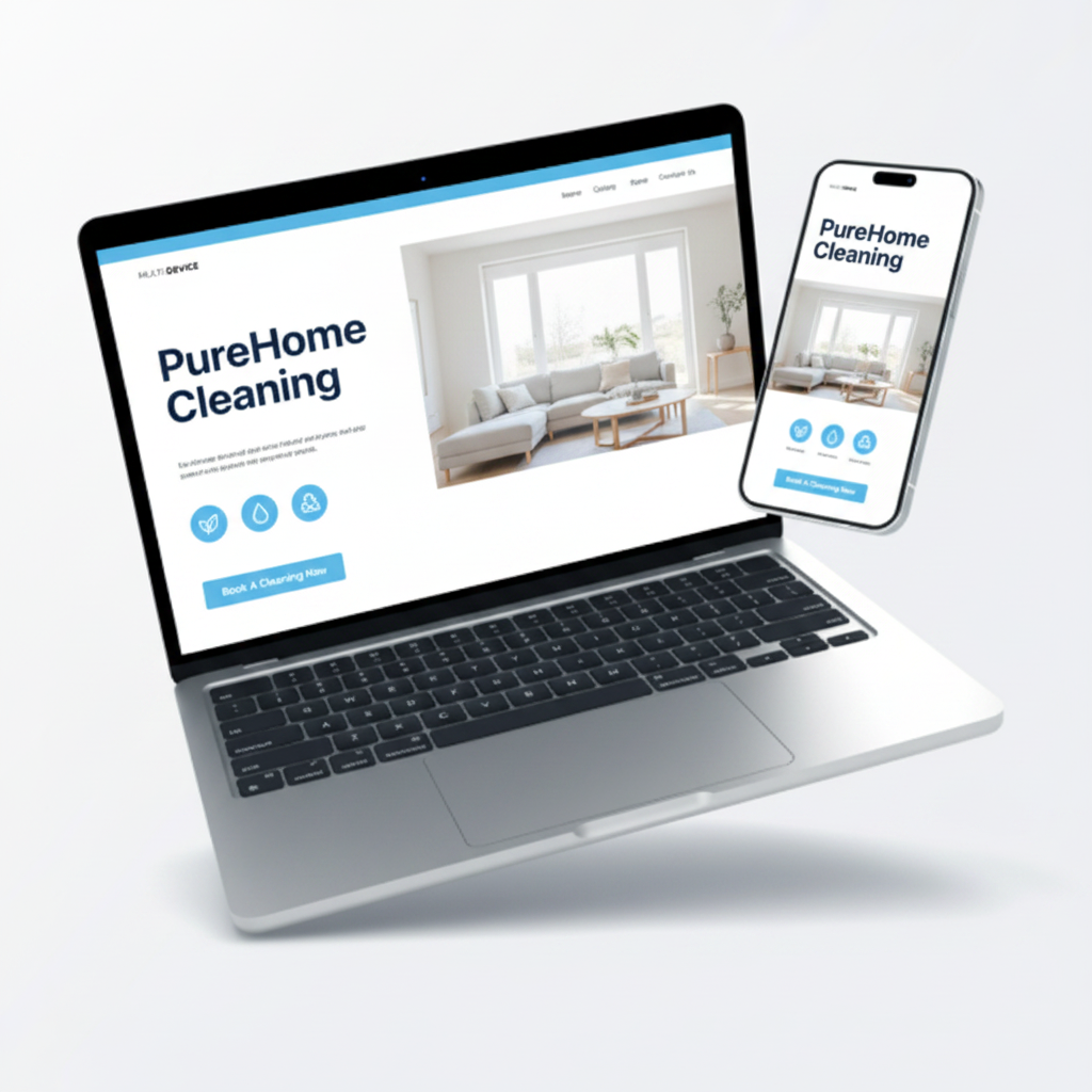 Empresa de limpieza website mockup