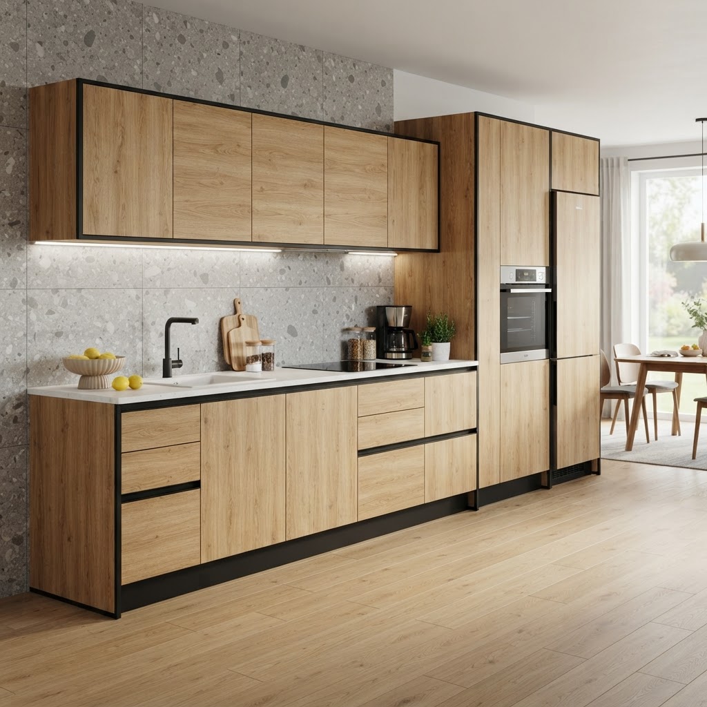 Kitchen Cabinet Set - Laminated Wood (Peshawar)
