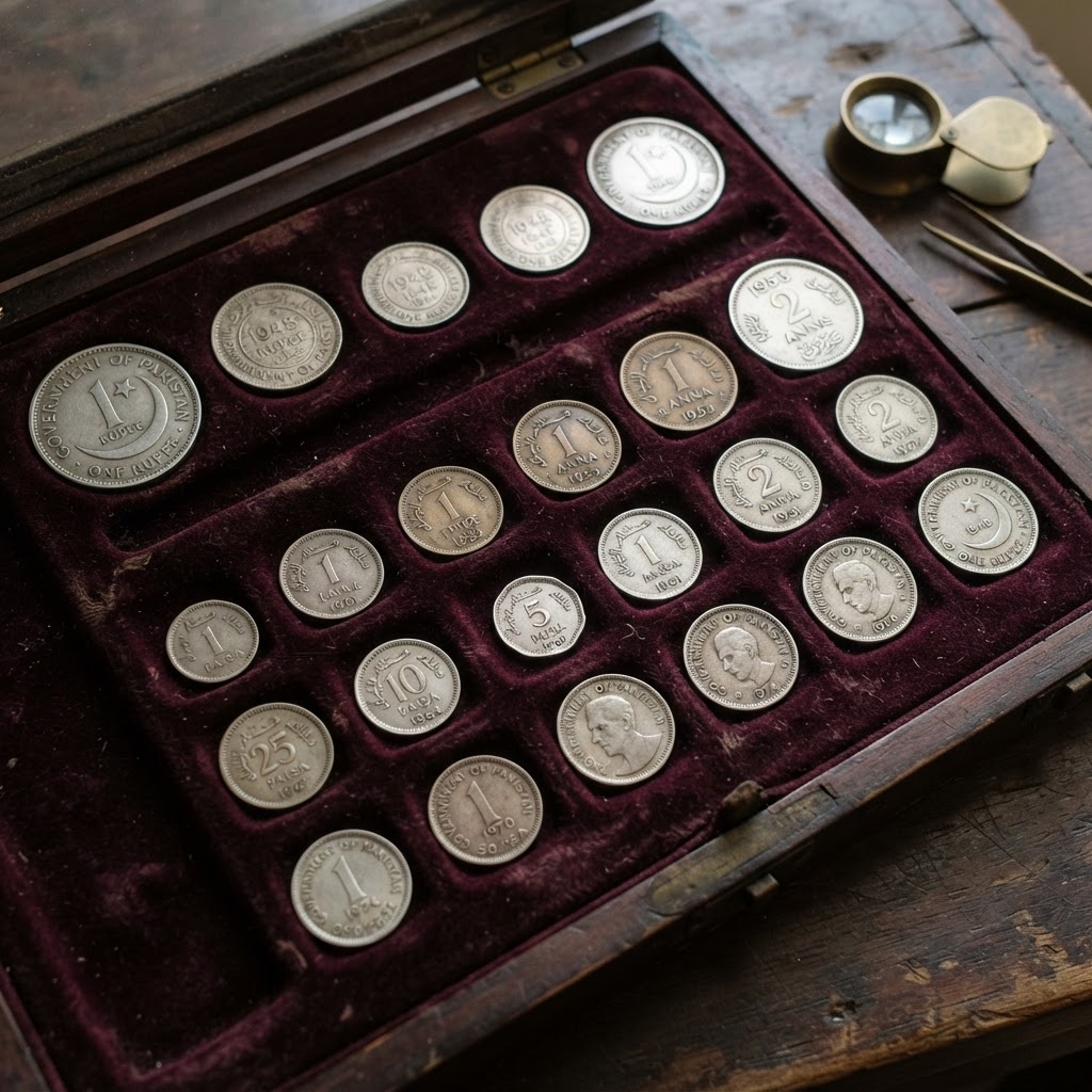 Old Pakistani Currency Coin Collection