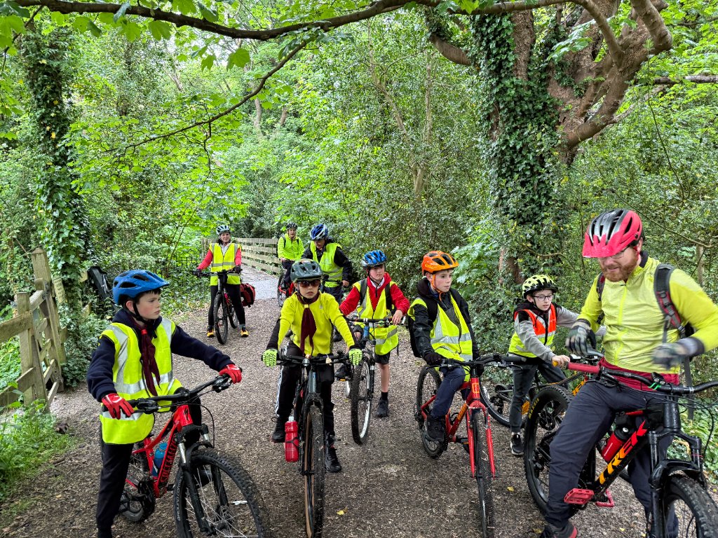 Scouts on a cycle ride