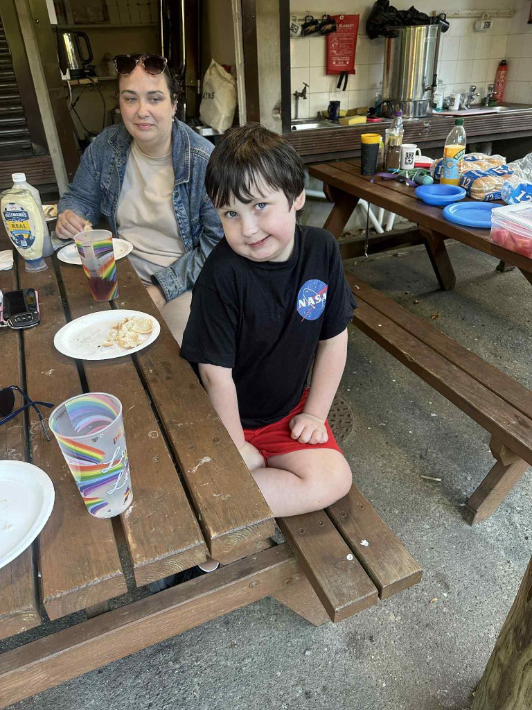 Scouts doing crafts
