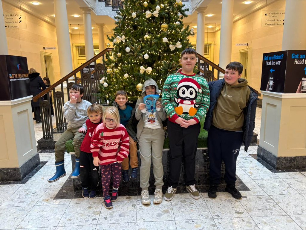 Scouts at a Christmas event