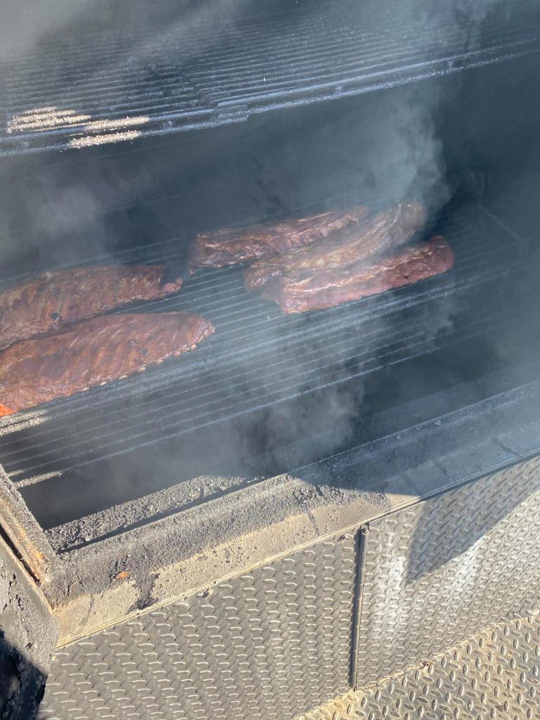 Ribs on the Smoker