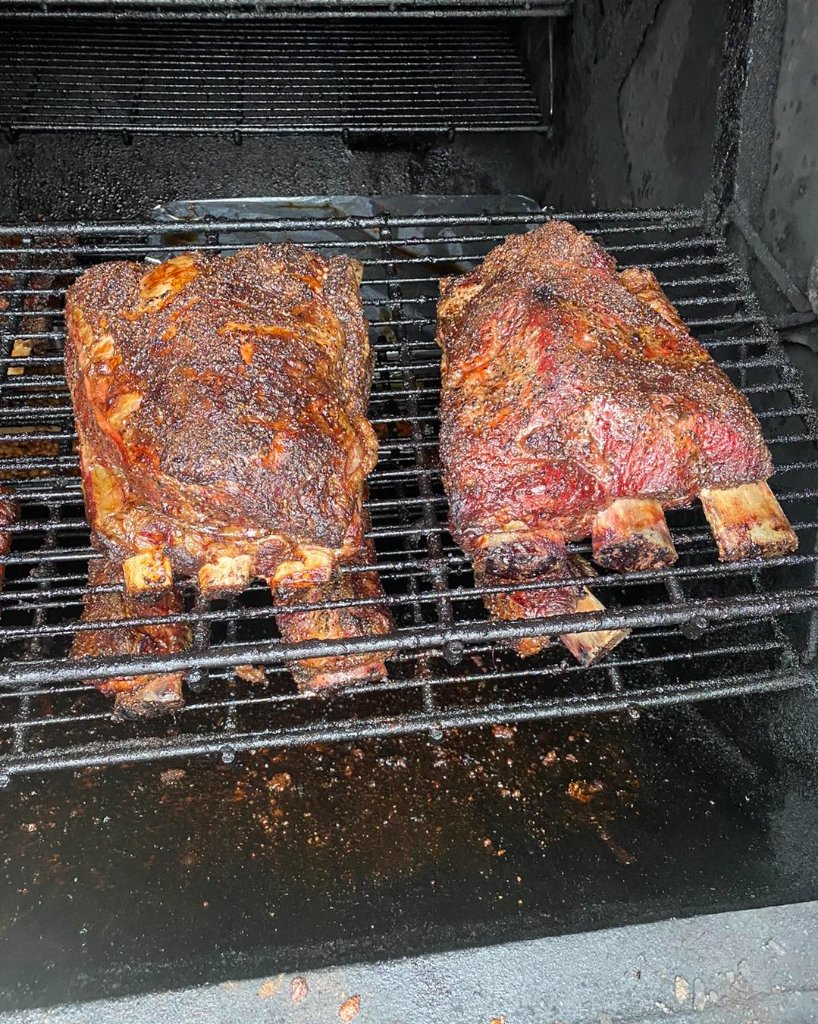 Ribs on the Smoker