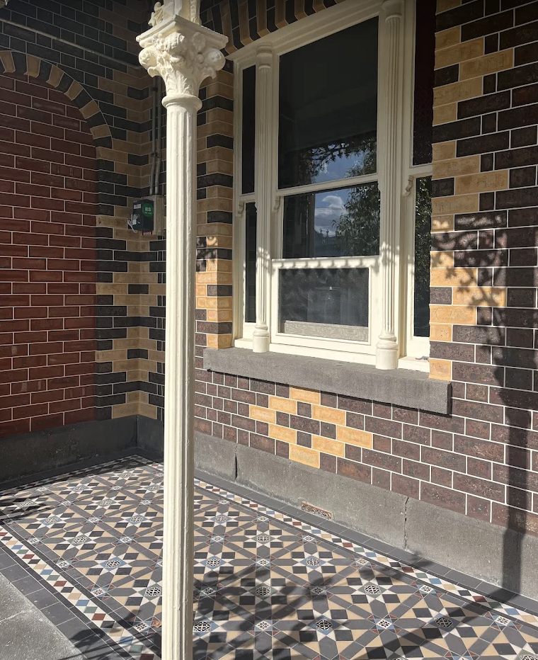 Heritage brickwork and tessellated tiling by Victorian Heritage Services