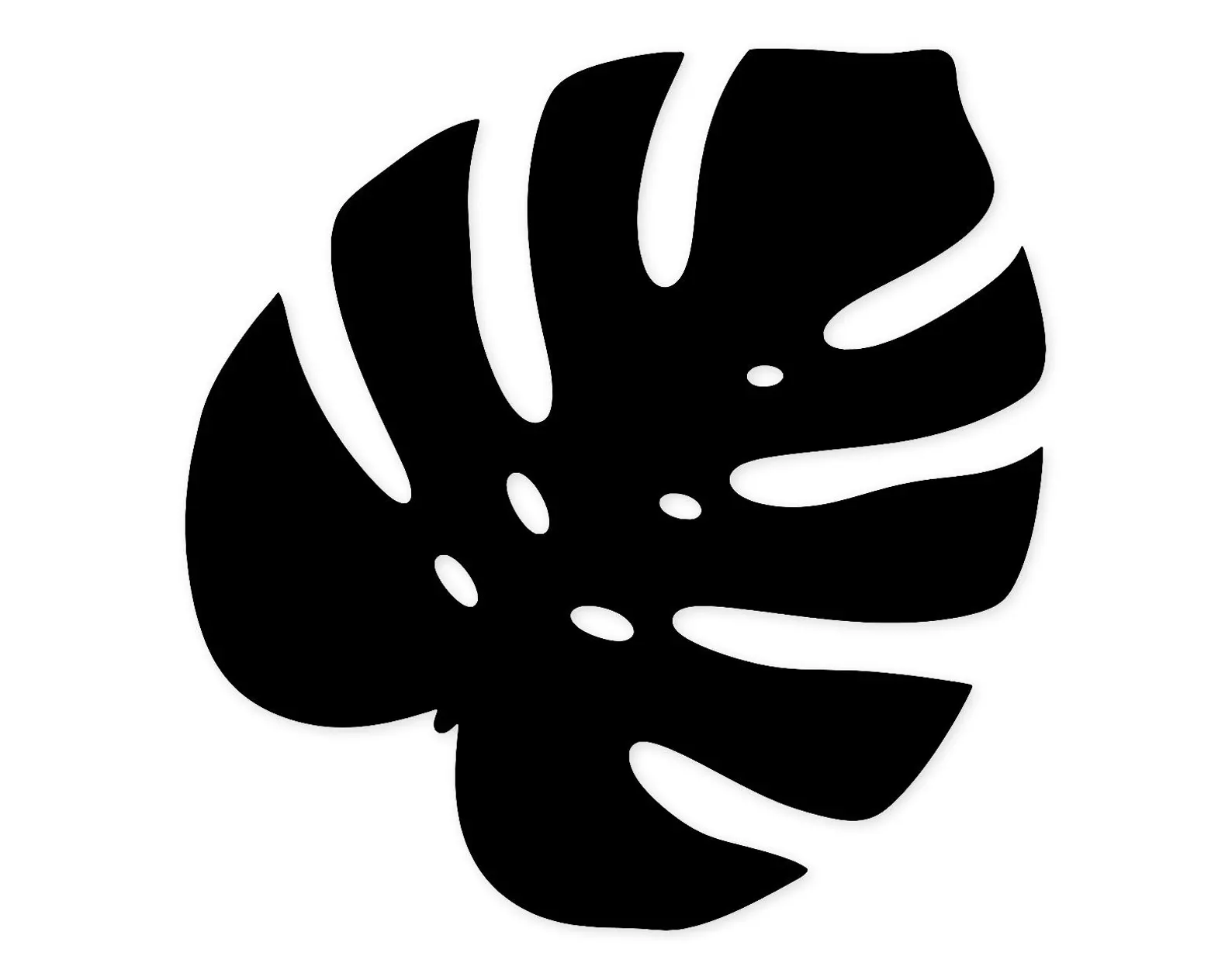 Decorative monstera leaf