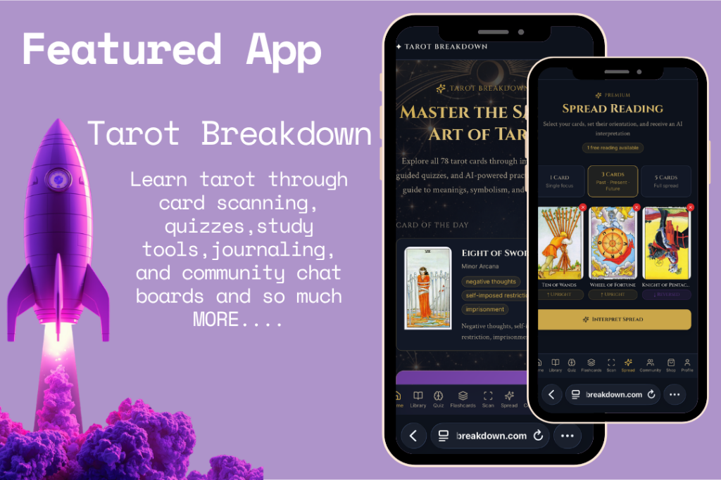 Tarot Breakdown Featured App