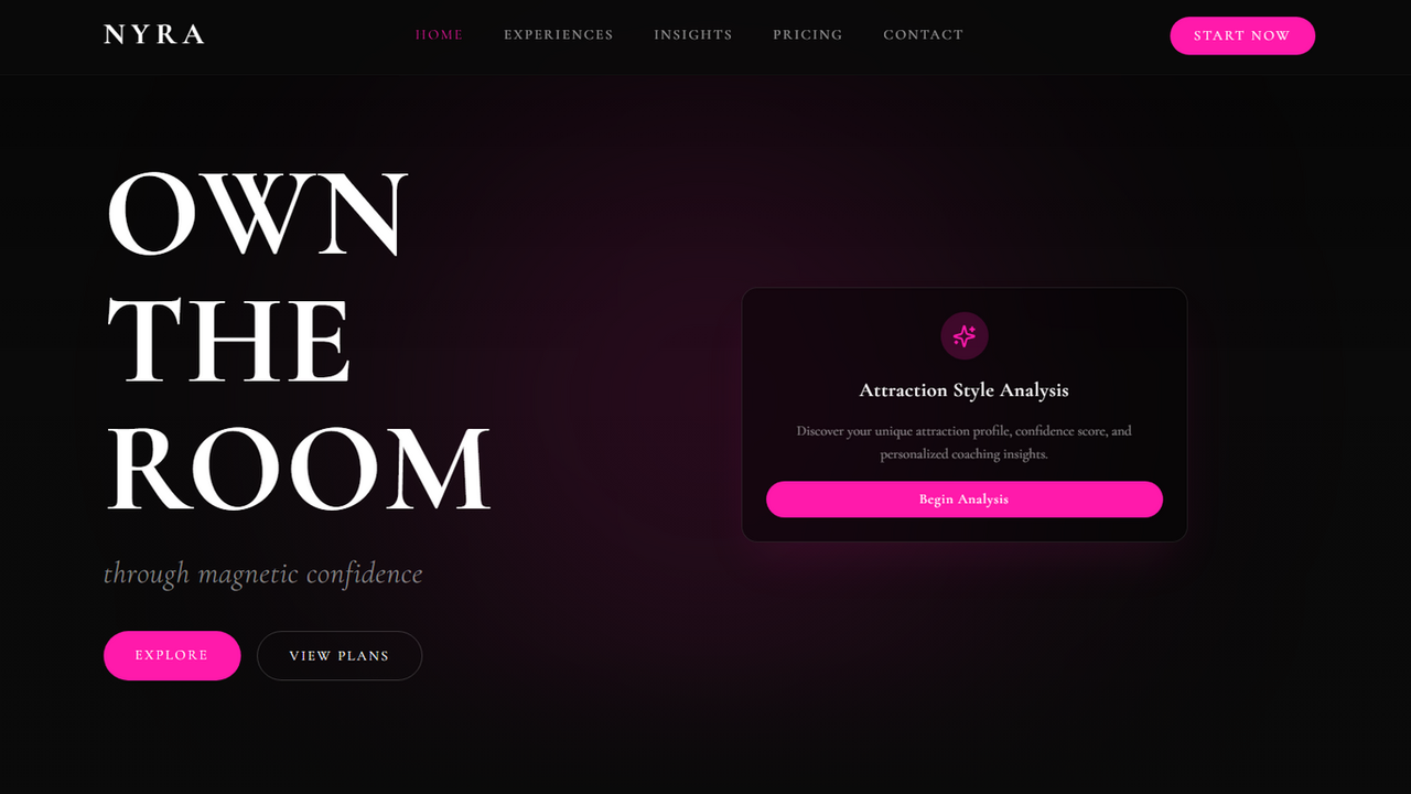 Nyra — Desire & Attraction Coaching template preview
