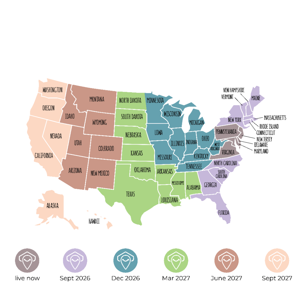 FairFinder US expansion map