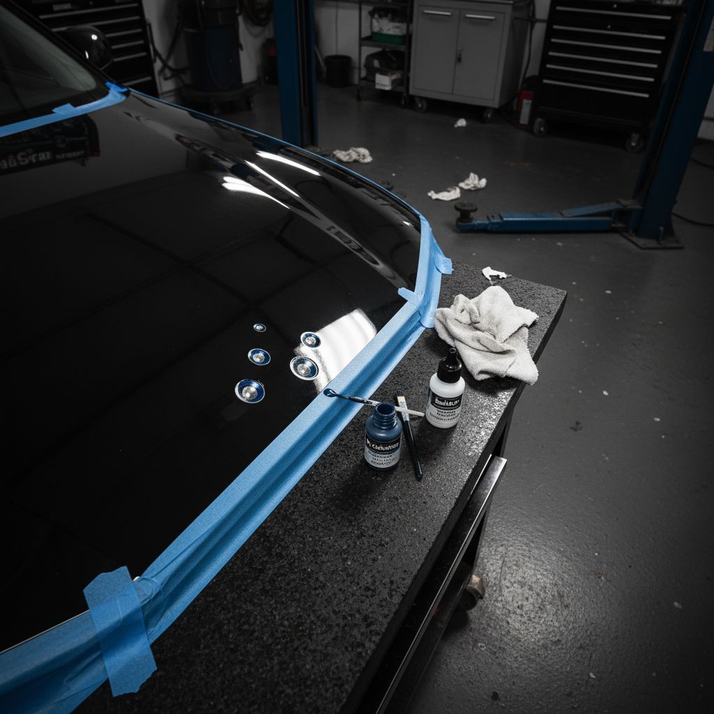 Paint chip repair using Dr. ColorChip system