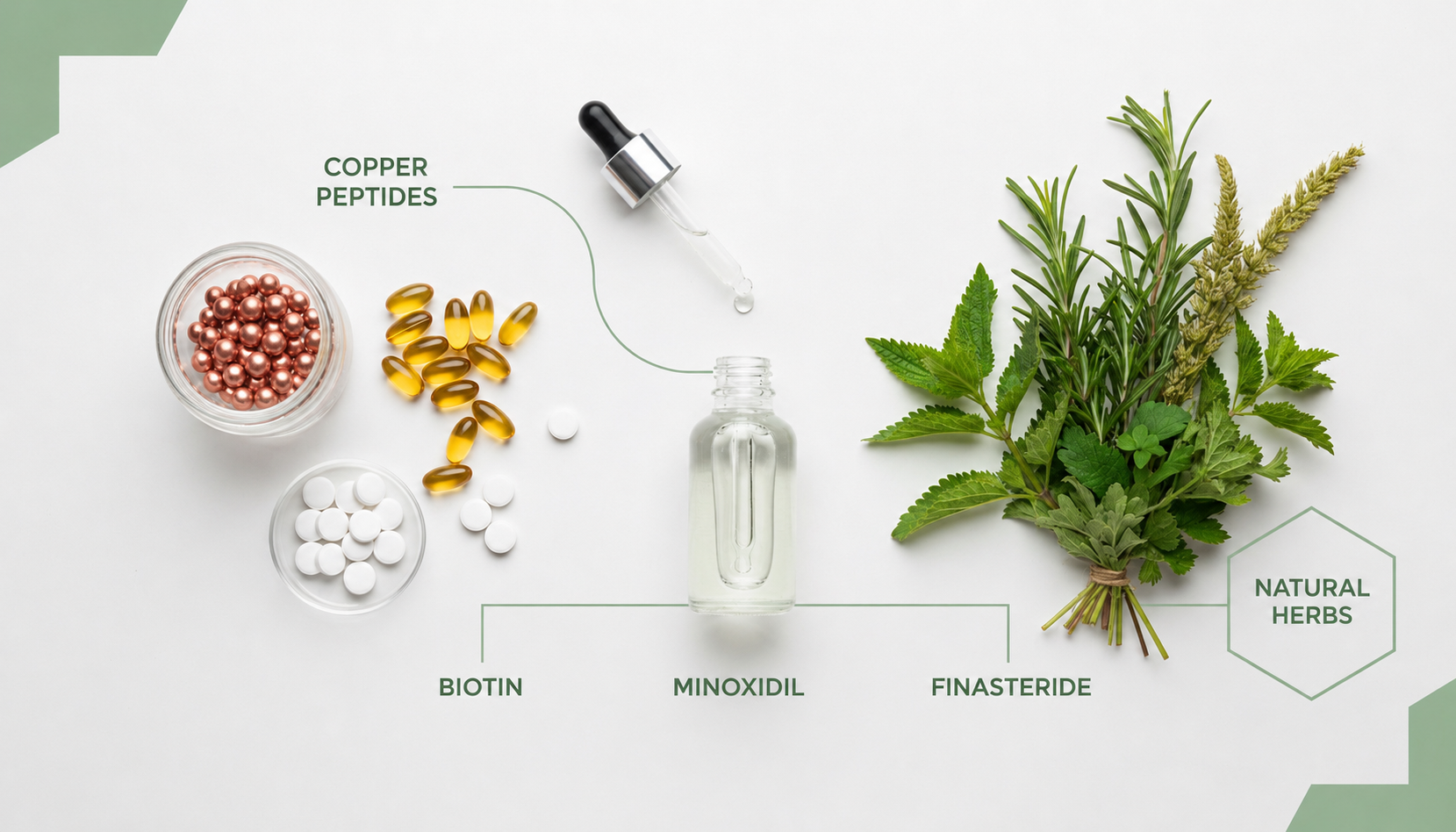 Natural and pharmaceutical hair growth ingredients