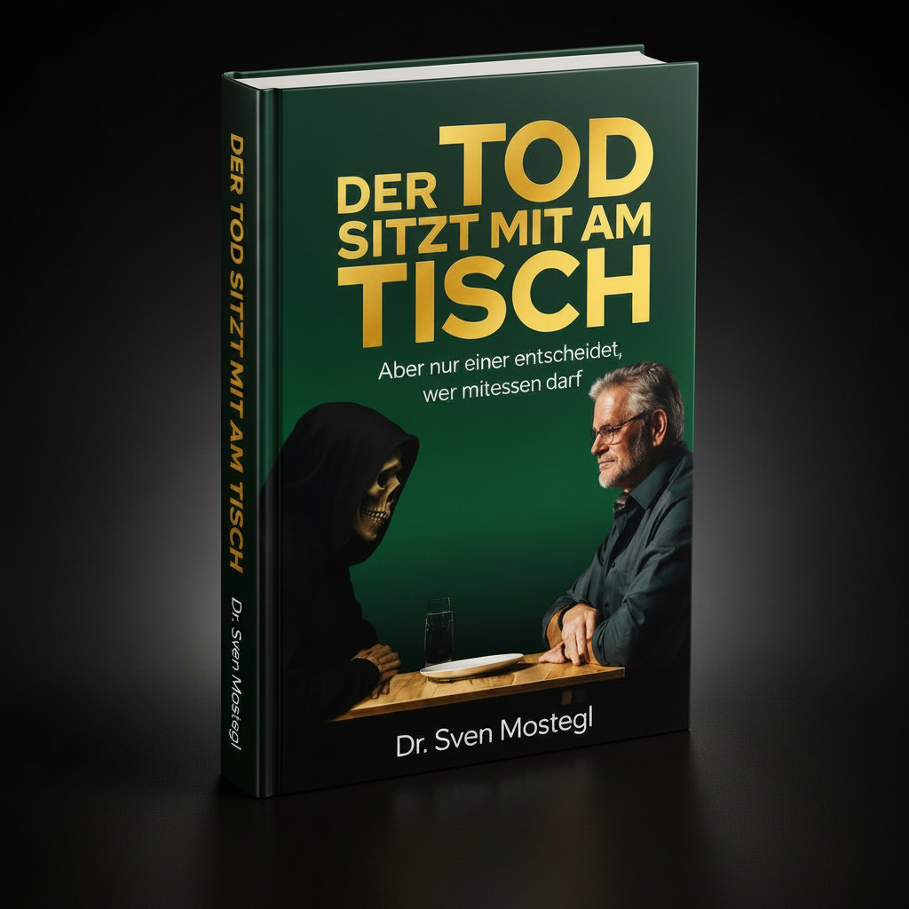 Buchcover: Der Tod sitzt mit am Tisch — Sven Mostegl