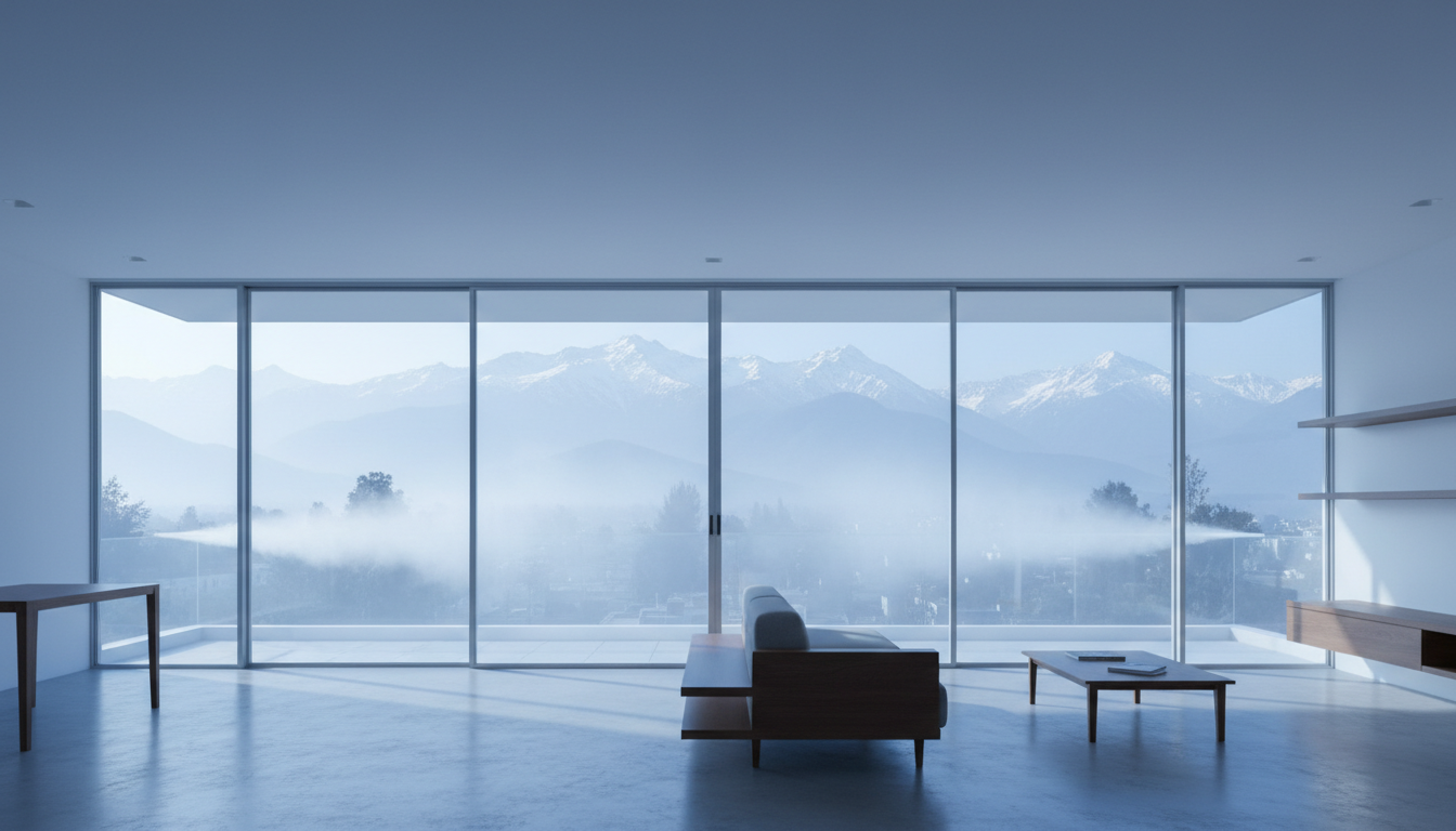 Interior moderno de apartamento en Santiago con sistema de climatización Optimist
