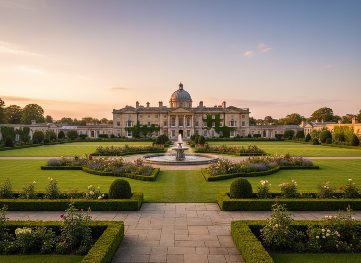 Beautifully maintained commercial estate grounds