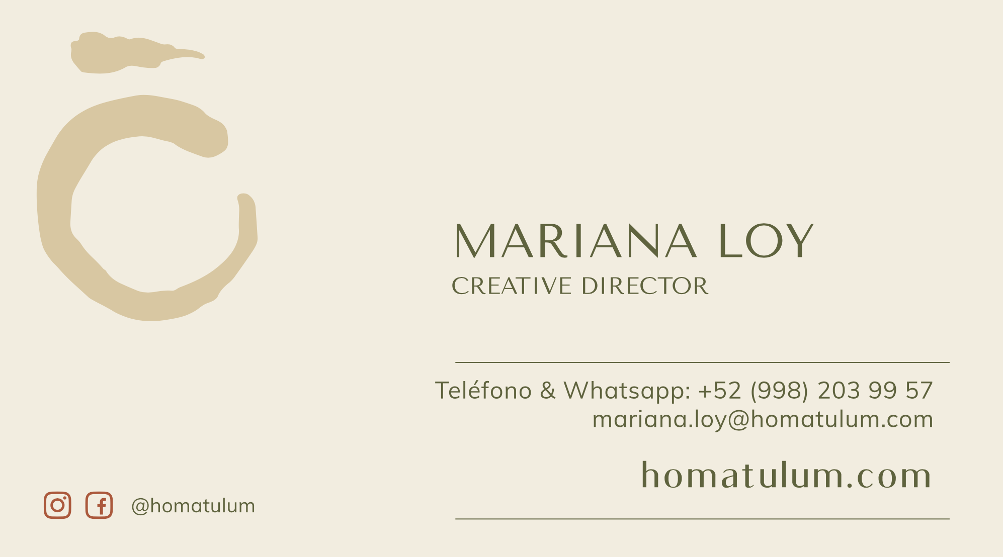 HOMA Tulum card back