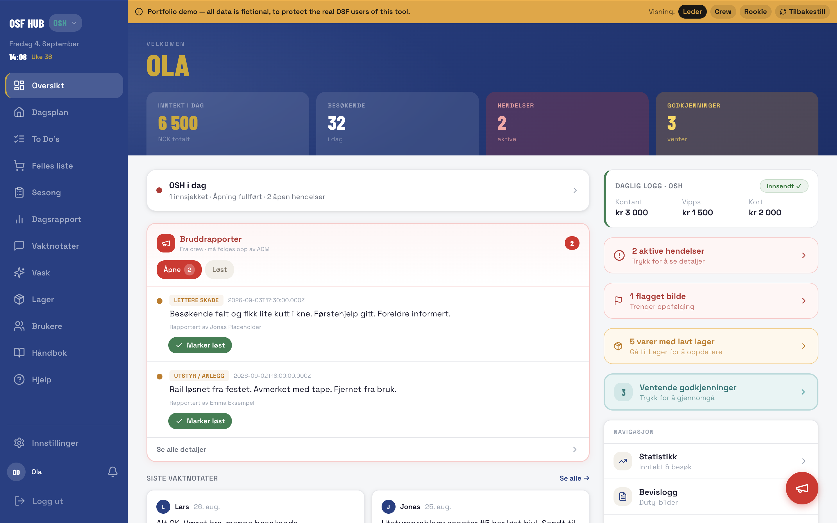OFS HUB — Internal Operations System