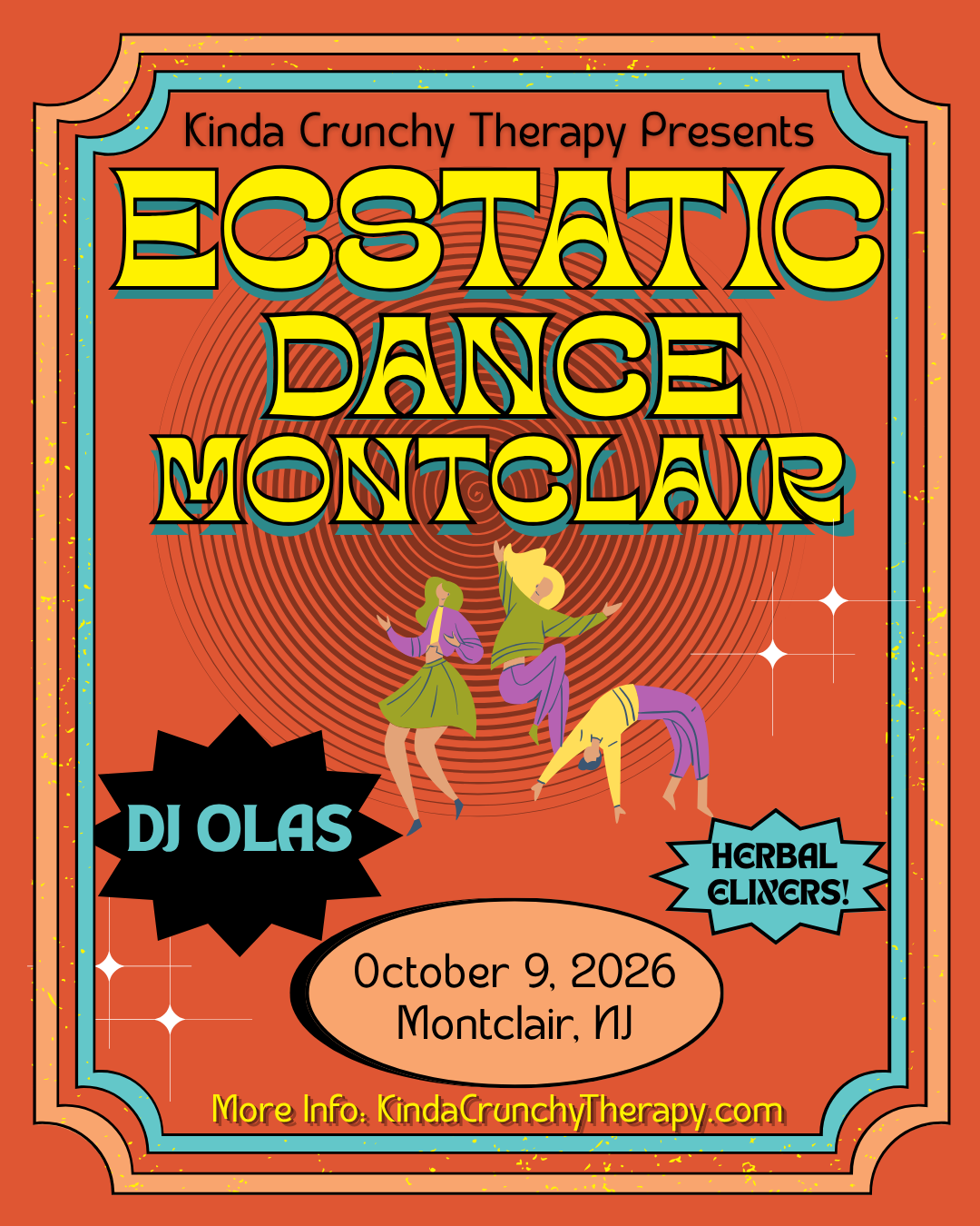 Ecstatic Dance Montclair poster — October 9, 2026